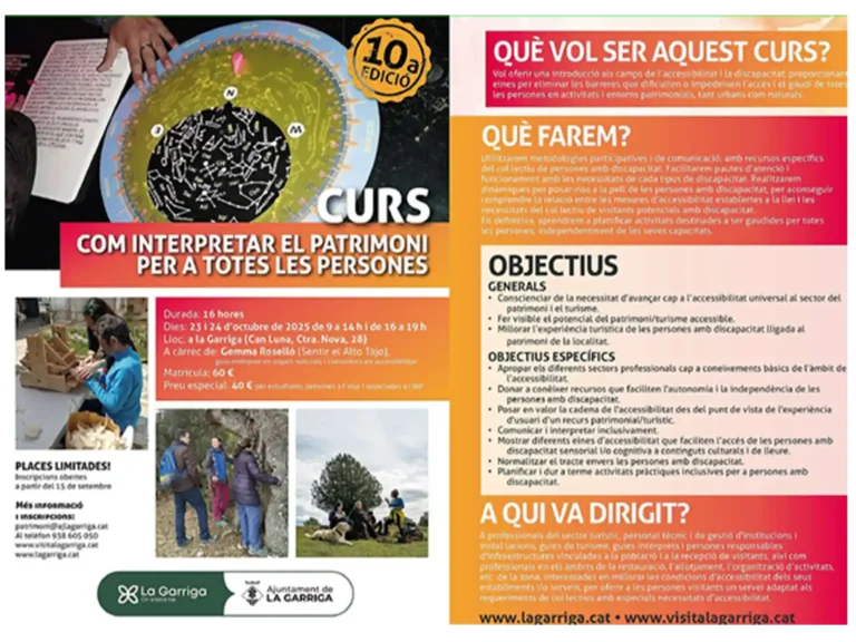 Com interpretar el Patrimoni per a totes les persones para el Ajuntament de la Garriga